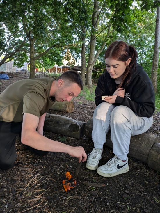 Fire Building on the residential 